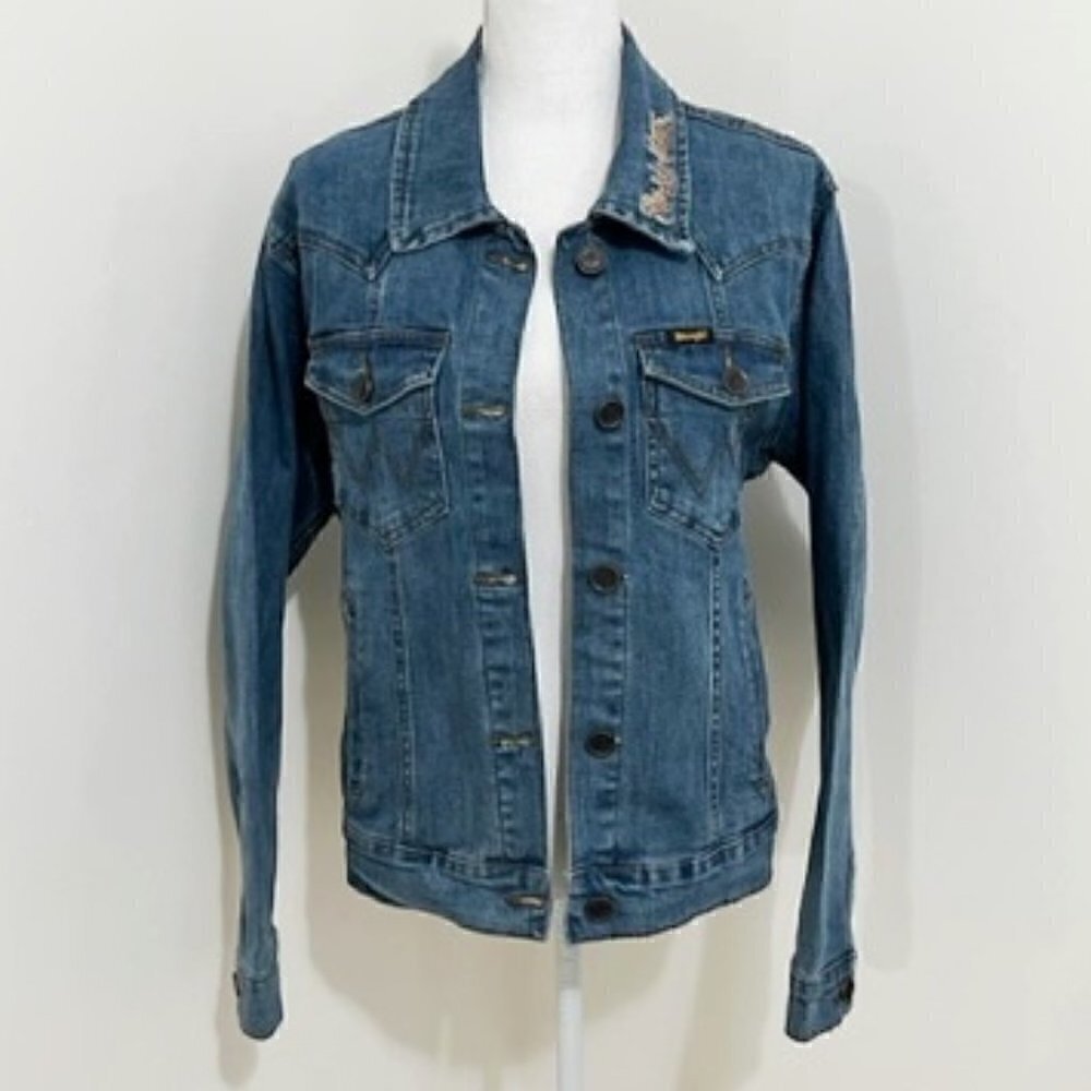 Wrangler Retro Denim Jean Jacket Florida State University FSU Embroidered